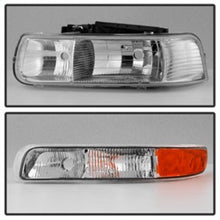 Cargar imagen en el visor de la galería, xTune Chevy Silverado 1500 99-02 OEM Style Headlights w/ Bumper Lights - Chrome HD-JH-CSIL99-OE-SET