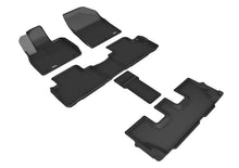 Cargar imagen en el visor de la galería, 3D MAXpider 2020 Hyundai Palisade Kagu 1st &amp; 2nd &amp; 3rd Row Floormats - Black