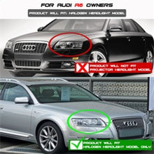 Cargar imagen en el visor de la galería, Spyder Audi A6 05-07 Projector Headlights Halogen Light Tube DRL Blk PRO-YD-ADA605-LTDRL-BK