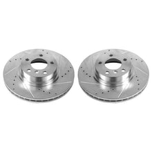 Cargar imagen en el visor de la galería, Power Stop 11-17 BMW X3 Front Evolution Drilled &amp; Slotted Rotors - Pair