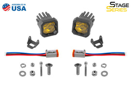 Diode Dynamics Stage Series C1 LED Pod Sport - Yellow Wide Standard ABL (Pair)