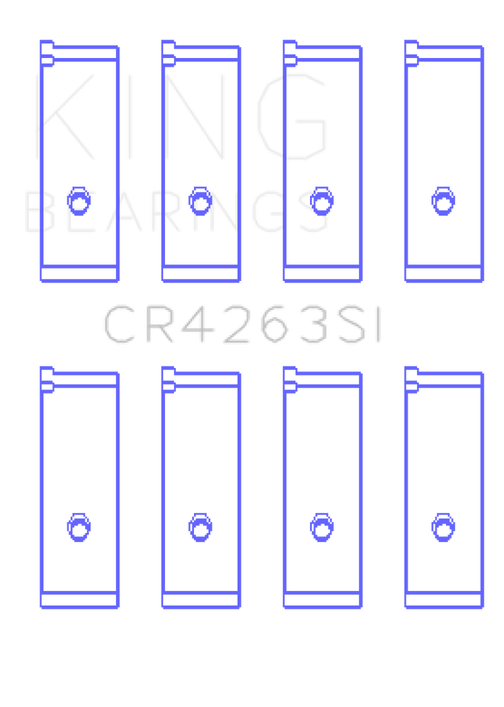 King Engine Bearings Toyota 1ZZ-FE (Size .50) Rod Bearing Set