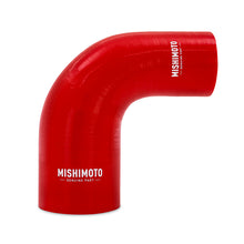 Cargar imagen en el visor de la galería, Mishimoto Silicone Reducer Coupler 90 Degree 2.25in to 3in - Red