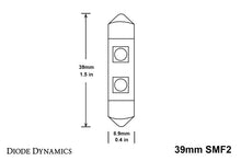 Cargar imagen en el visor de la galería, Diode Dynamics 39mm SMF2 LED Bulb Warm - White (Pair)
