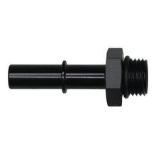 Cargar imagen en el visor de la galería, DeatschWerks 6AN ORB Male to 3/8in Male EFI Quick Connect Adapter - Anodized Matte Black