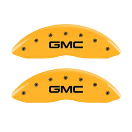 MGP 2 Caliper Covers Engraved Front GMC Yellow Finish Black Characters 2004 GMC Canyon