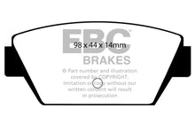 Cargar imagen en el visor de la galería, EBC 93-94 Eagle Talon 1.8 Yellowstuff Rear Brake Pads