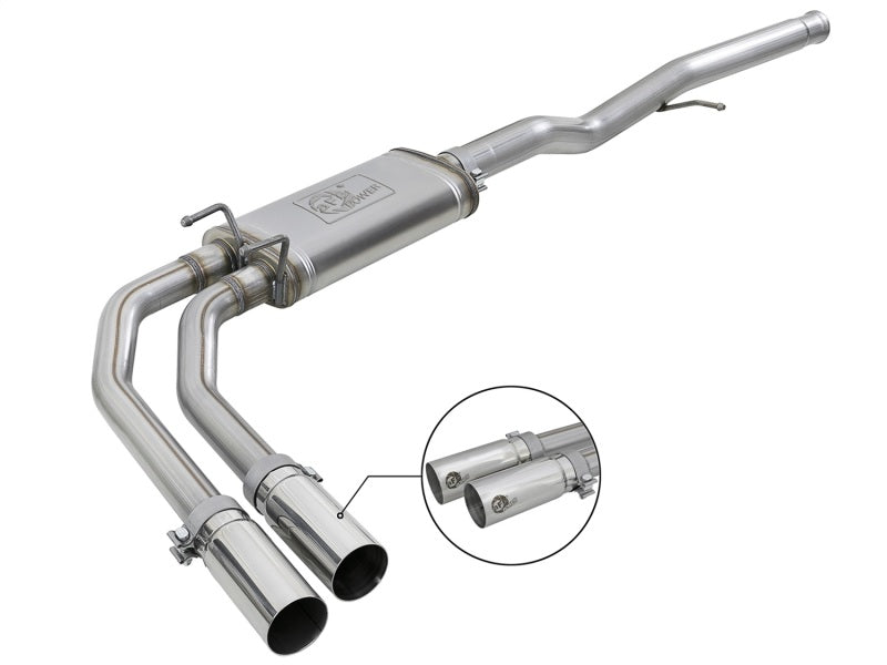 aFe Rebel Series 3in-2.5in 409 SS Cat-Back Exhaust 09-18 GM Silverado/Sierra 1500 V6-4.3L / V8-4.6L