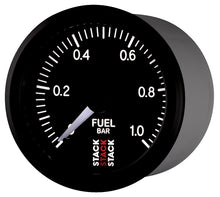 Cargar imagen en el visor de la galería, Autometer Stack 52mm 0-1 Bar M10 Male Pro Stepper Motor Fuel Pressure Gauge - Black