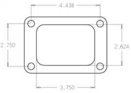 Cometic Garrett T6 .010in Rubber Coated Stainless Turbo Inlet Flange Gasket