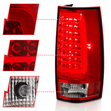 Load image into Gallery viewer, ANZO 2007-2014 Chevy Tahoe LED Taillight Plank Style Chrome With Red/Clear Lens