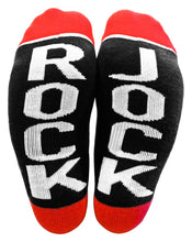 Cargar imagen en el visor de la galería, RockJock Socks Black w/ Red and White Logo