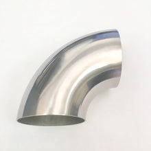 Cargar imagen en el visor de la galería, Ticon Industries 4.0in Diameter 90 .9D/3.5in CLR 1.5mm /.059in Wall Thickness Titanium Elbow