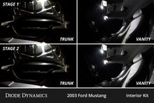 Cargar imagen en el visor de la galería, Diode Dynamics 94-04 d Mustang Interior LED Kit Cool White Stage 1