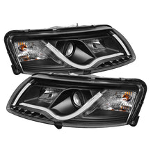 Load image into Gallery viewer, Spyder Audi A6 05-07 Projector Headlights Halogen Light Tube DRL Blk PRO-YD-ADA605-LTDRL-BK