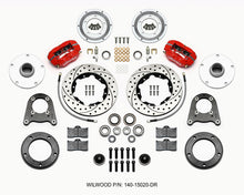 Cargar imagen en el visor de la galería, Wilwood Forged Dynalite-M Front Kit 10.75in Drilled Red 1950-1955 MG-TD/TF