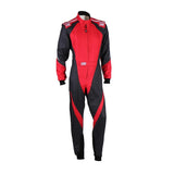 OMP KS-3X OVERALL FIA 8877-2022 (ADULT) BLACK / RED SZ 52