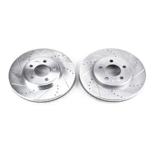 Cargar imagen en el visor de la galería, Power Stop 03-11 Ford Crown Victoria Front Evolution Drilled &amp; Slotted Rotors - Pair