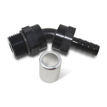 Load image into Gallery viewer, Russell Hose End Crimp On 10 Sae Port Male To -8 Hose 45 Deg Swivel Blk Anodized