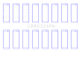 King Engine Bearings Chrysler 345/370 16V (Size .026) Connecting Rod Bearings (Set of 8)