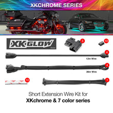 Cargar imagen en el visor de la galería, XK Glow Extension Wire Kit for XKchrome &amp; 7 Color Series for Motorcycle