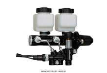 Load image into Gallery viewer, Wilwood Tandem Remote M/C Kit w L/H Brkt &amp; Prop Valve - 1 1/8in Bore Black