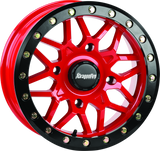 DragonFire Racing Typhon Wheel 14X7 4/137 5+2 +10 Machined Red