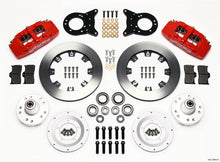 Cargar imagen en el visor de la galería, Wilwood Dynapro 6 Front Hub Kit 12.19in Red 1970-1973 Mustang Disc &amp; Drum Spindle