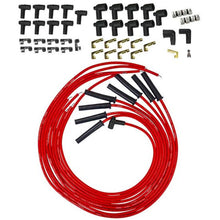 Cargar imagen en el visor de la galería, Moroso Universal HEI &amp; Non-HEI Style Caps Ultra 350 8mm Multi-Angle Boot Spark Plug Wire Set - Red