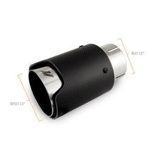 Cargar imagen en el visor de la galería, Mishimoto Carbon Fiber Muffler Tip 2.5in Inlet 3.5in Outlet M Polished