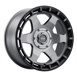 Weld Off-Road Ridge 20x9 - 8x170 BP - ET0 - 125.1mm CB - Satin Gunmetal Wheel (Black Ring)