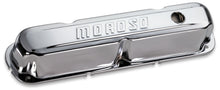 Cargar imagen en el visor de la galería, Moroso Mopar 273-360 Valve Cover - w/Baffles - Stamped Steel Chrome Plated - Pair