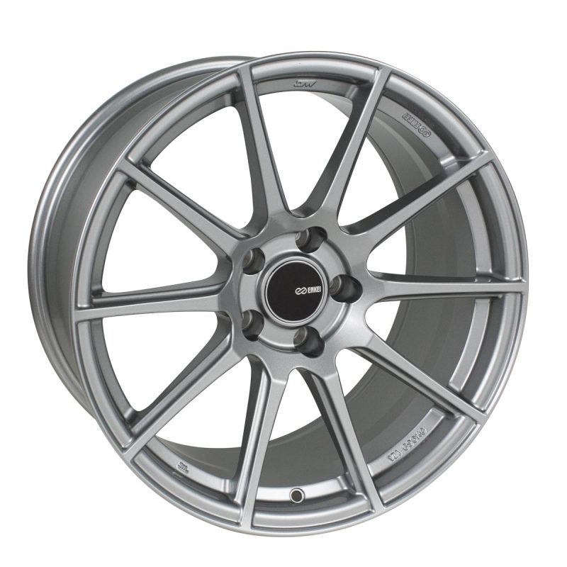 Enkei TS10 18x8 45mm Offset 5x100 Bolt Pattern 72.6mm Bore Dia Grey Wheel