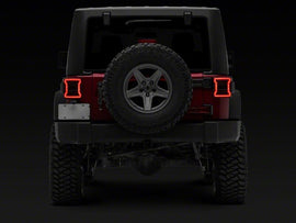 Raxiom 07-18 Jeep Wrangler JK LED Tail Lights- Red Housing- Smoked Lens