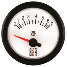 Cargar imagen en el visor de la galería, Autometer Stack 52mm 0-7 Bar M10 Male Electric Oil Pressure Gauge - White