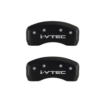 Cargar imagen en el visor de la galería, MGP 4 Caliper Covers Engraved Front &amp; Rear i-Vtec Red finish silver ch