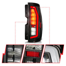 Load image into Gallery viewer, Anzo 07-14 Chevrolet Suburban / 07-14 GMC Yukon Black Full LED Tail Light Plank Style w/ Clear Lens