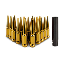 Cargar imagen en el visor de la galería, Mishimoto Steel Spiked Lug Nuts M12x1.5 20pc Set - Gold