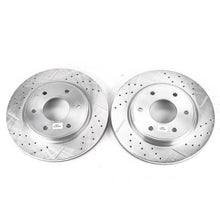 Cargar imagen en el visor de la galería, Power Stop 05-06 Infiniti QX56 Front Evolution Drilled &amp; Slotted Rotors - Pair