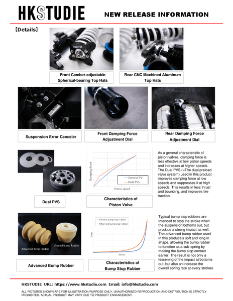 HKS HKSTUDIE SUSPENSION with CANCELLER for G80/G82 – Arias Racing