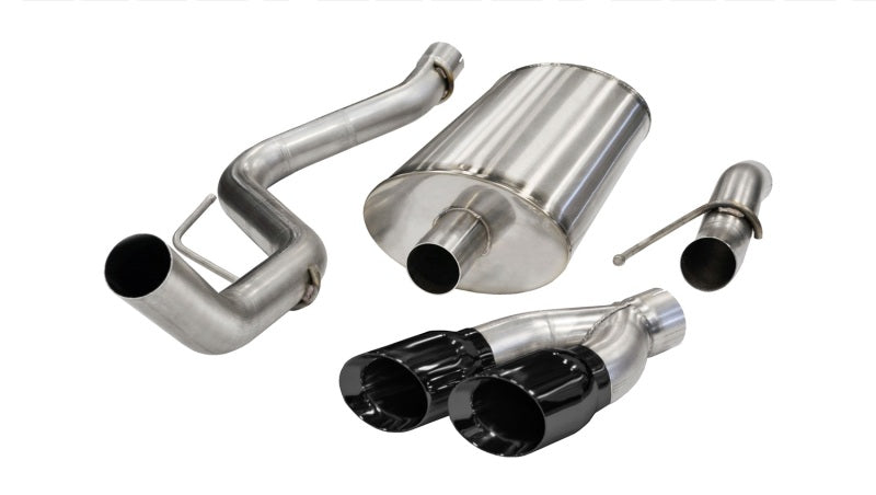 Corsa 2010-2010 Ford F-150 Raptor 5.4L V8 Black Sport Cat-Back Exhaust