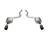 Corsa 2024 rd MustangGT Touring Axle-Back Ex.Sys 3.0in Dual Rear Exit w/4.5in Blk PVD StraightCutTip