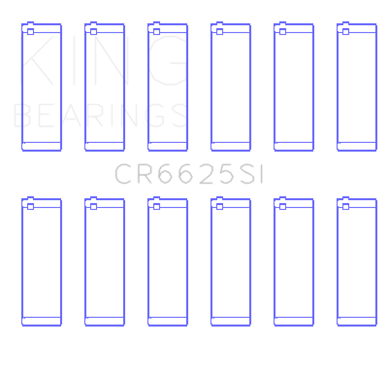 King Engine Bearings ChevrolET 262 (Size +1.0mm) Connecting Rod Bearing Set