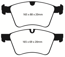 Load image into Gallery viewer, EBC 08-10 Mercedes-Benz GL320 3.0 TD (373mm Front Rotors) Redstuff Front Brake Pads