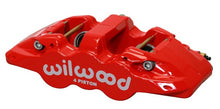 Cargar imagen en el visor de la galería, Wilwood Caliper-Aero4 - Red 1.12/1.12in Pistons 0.81in Disc