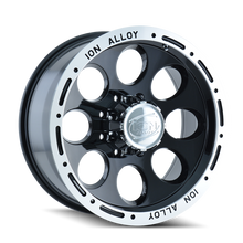 Cargar imagen en el visor de la galería, ION Type 174 15x8 / 5x127 BP / -27mm Offset / 83.82mm Hub Black/Machined Wheel