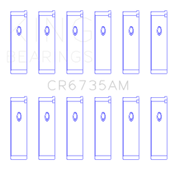 King Engine Bearings Mitsubishi 6G74 3000GT/Dodge Stealth (Size 0.25) Performance Rod Bearing Set