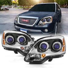 Cargar imagen en el visor de la galería, ANZO 2007-2008 Gmc Acadia Crystal Headlight Chrome Amber(OE)