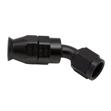 Cargar imagen en el visor de la galería, DeatschWerks 6AN Female Swivel 45-Degree Hose End PTFE (Incl 1 Olive Insert) - Anodized Matte Black