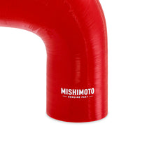 Cargar imagen en el visor de la galería, Mishimoto Silicone Reducer Coupler 90 Degree 2.25in to 2.5in - Red